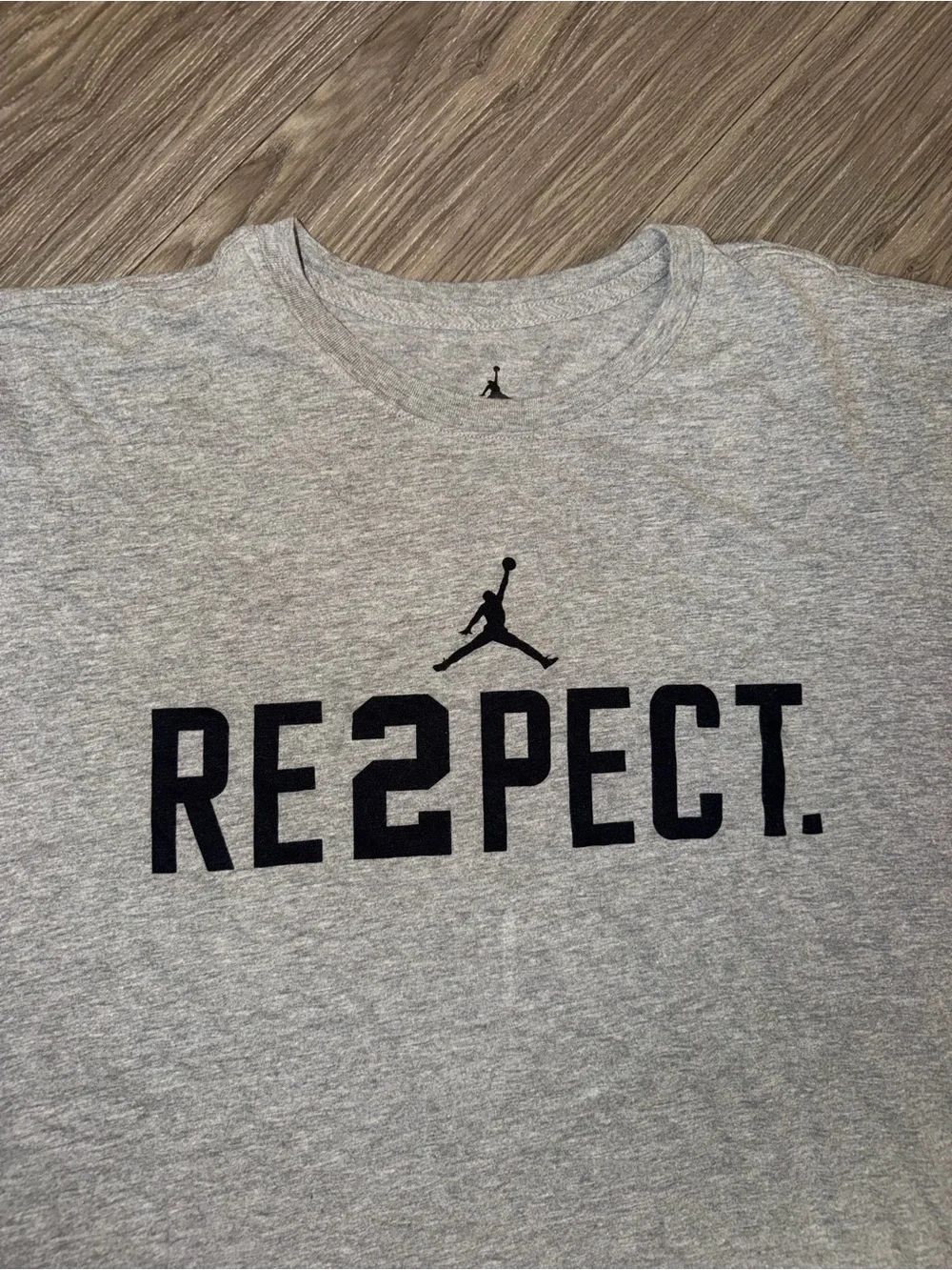 Jordan Brand RE2PECT Gray Graphic T-Shirt Respect size XL